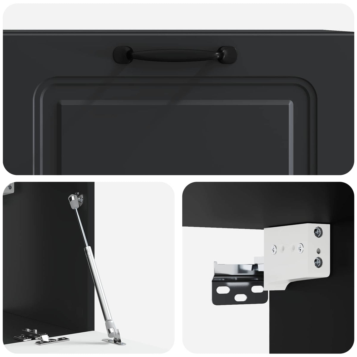Wandmontierter TV-Schrank Schwarz 78,5 x 31 x 30 cm