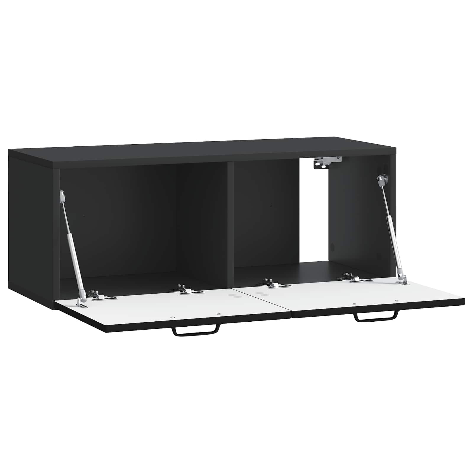 Wandmontierter TV-Schrank Schwarz 78,5 x 31 x 30 cm