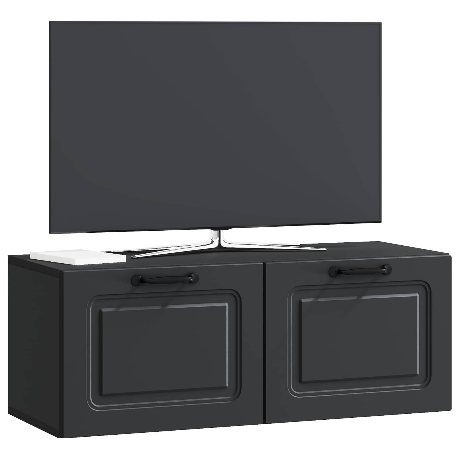 Wandmontierter TV-Schrank Schwarz 78,5 x 31 x 30 cm
