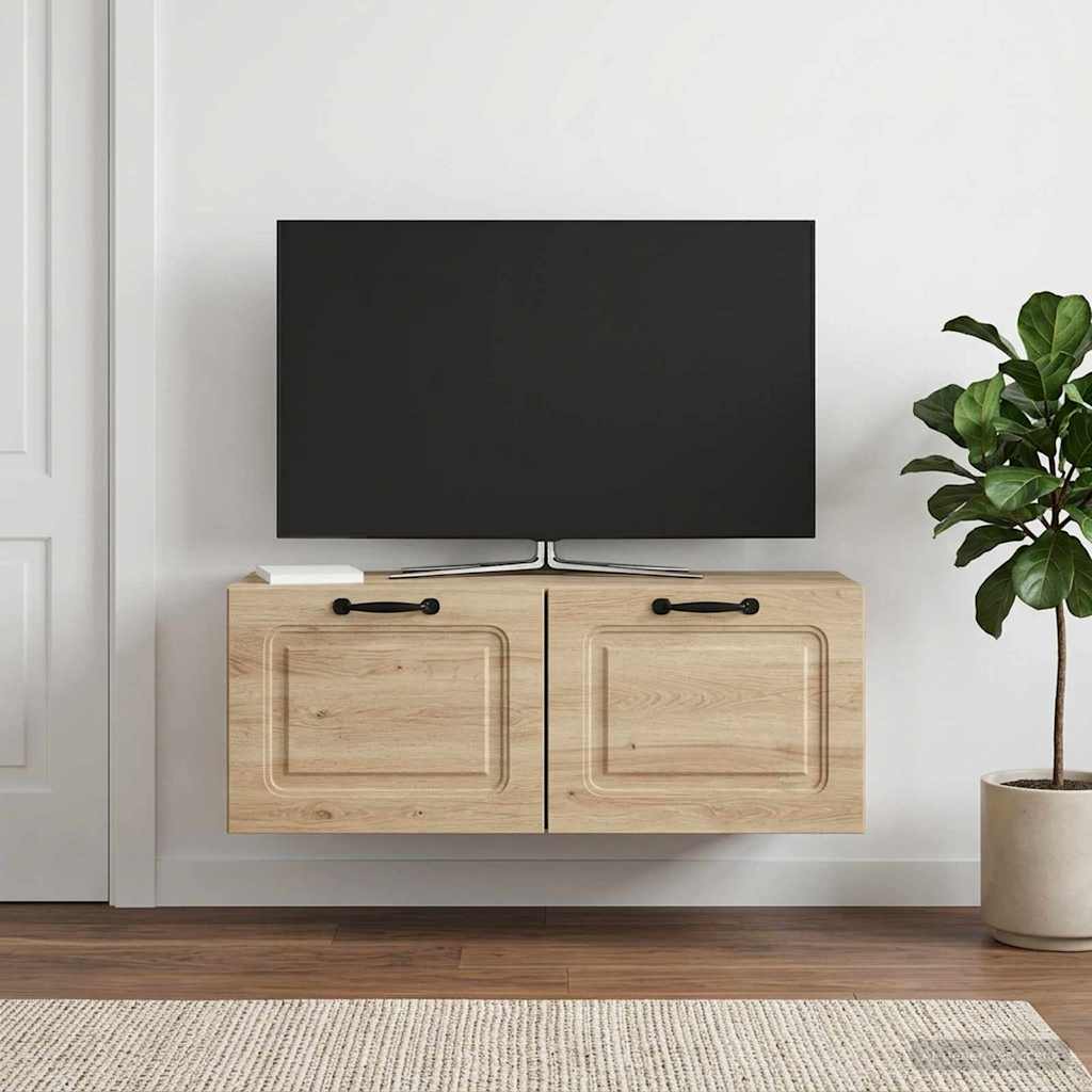 Wandmontierter TV-Schrank Betongrau 78,5 x 31 x 30 cm