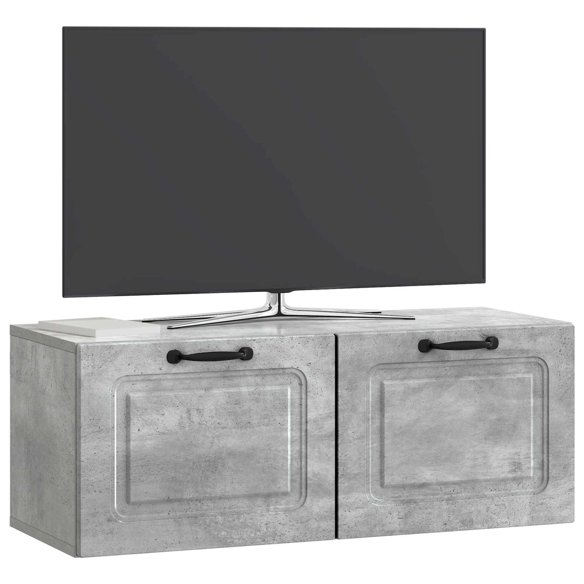 Wandmontierter TV-Schrank Betongrau 78,5 x 31 x 30 cm