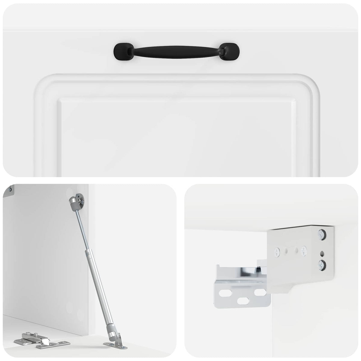 Wandmontierter TV-Schrank Hochglanz Weiß 78,5 x 31 x 30 cm