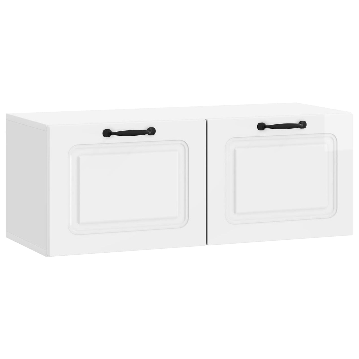 Wandmontierter TV-Schrank Hochglanz Weiß 78,5 x 31 x 30 cm