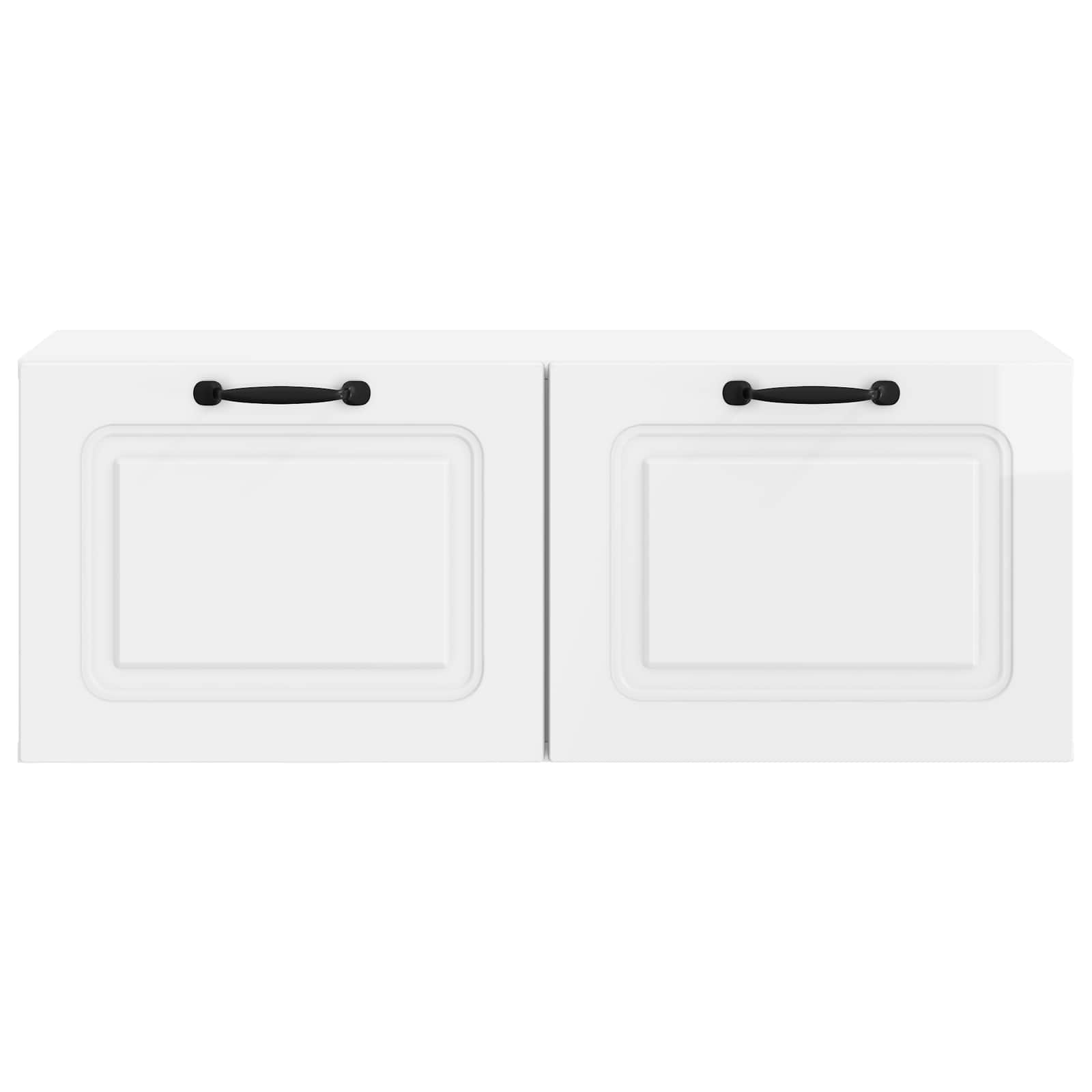 Wandmontierter TV-Schrank Hochglanz Weiß 78,5 x 31 x 30 cm