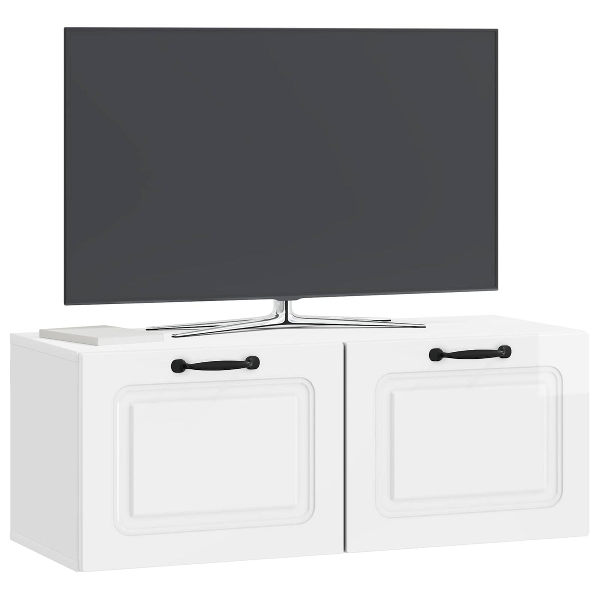 Wandmontierter TV-Schrank Hochglanz Weiß 78,5 x 31 x 30 cm