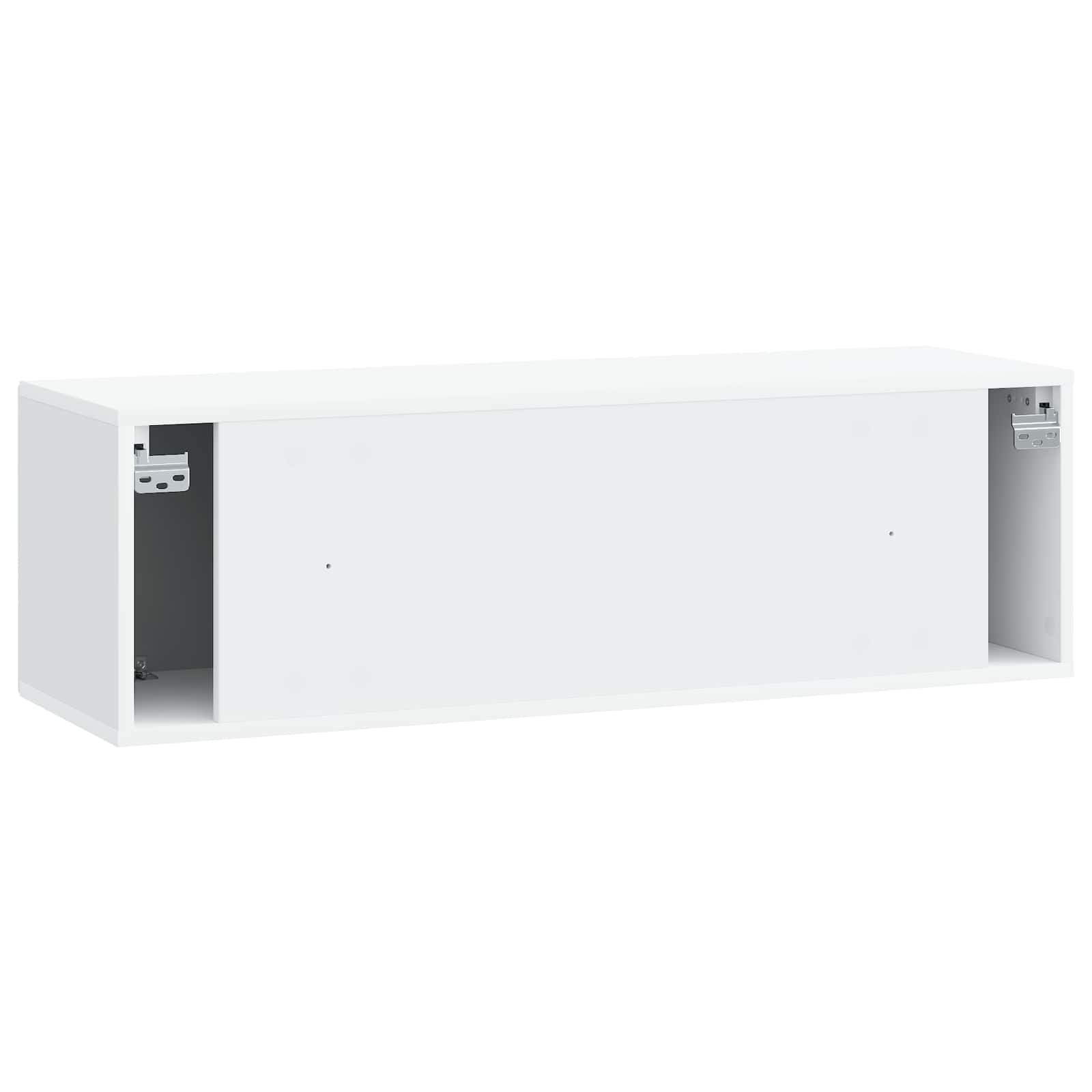 Wandmontierter TV-Schrank Weiß 98 x 31 x 30 cm Holzwerkstoff