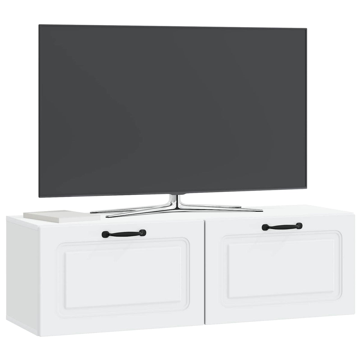 Wandmontierter TV-Schrank Weiß 98 x 31 x 30 cm Holzwerkstoff