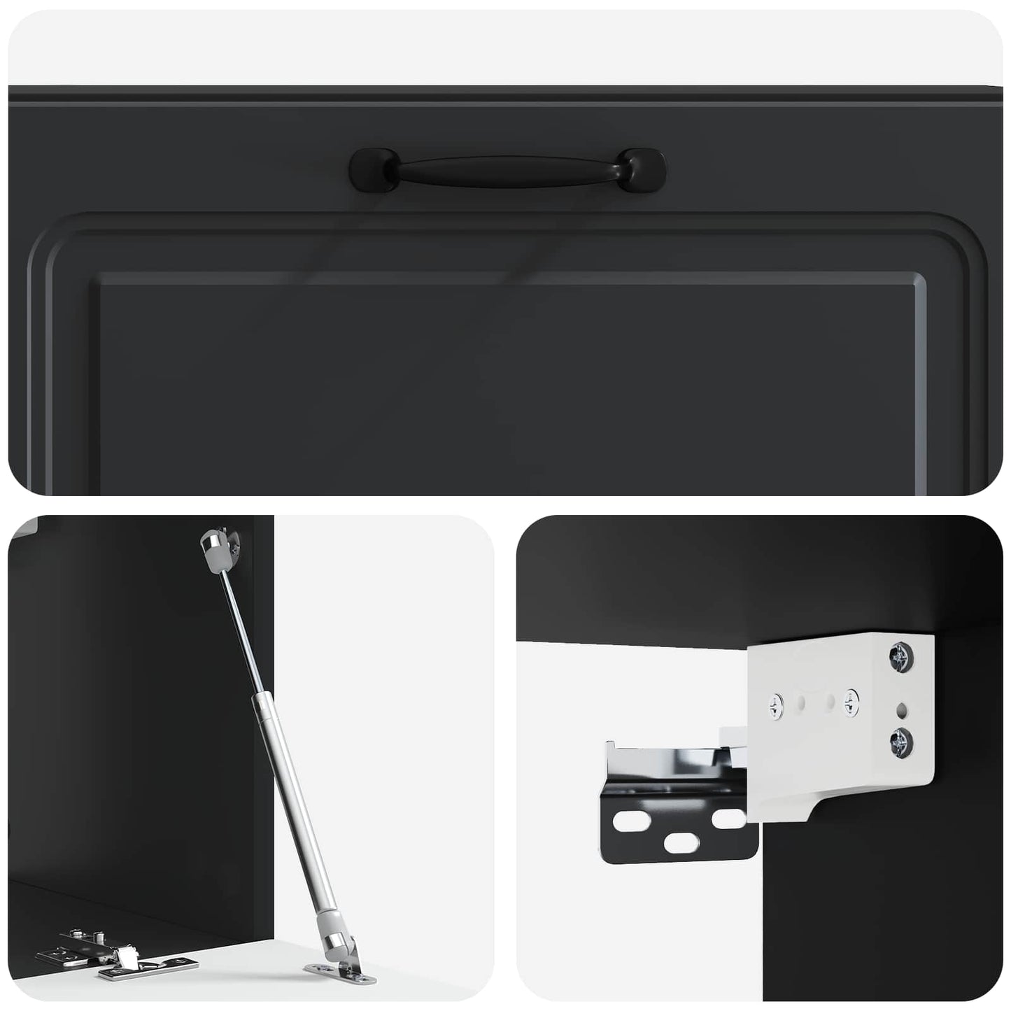 Wandmontierter TV-Schrank Schwarz 98 x 31 x 30 cm Holzwerkstoff