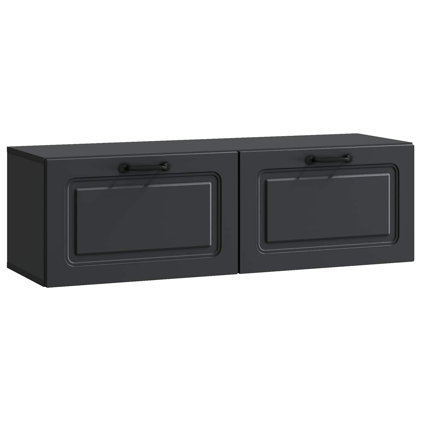 Wandmontierter TV-Schrank Schwarz 98 x 31 x 30 cm Holzwerkstoff