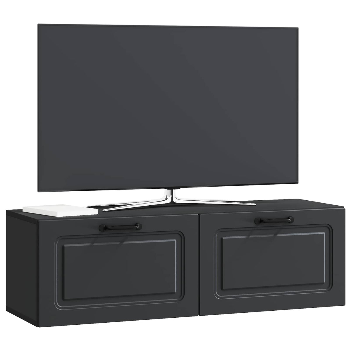 Wandmontierter TV-Schrank Schwarz 98 x 31 x 30 cm Holzwerkstoff