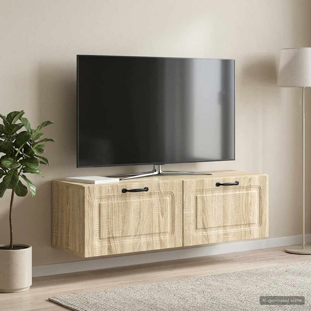 Wandmontierter TV-Schrank Sonoma-Eiche 98 x 31 x 30 cm