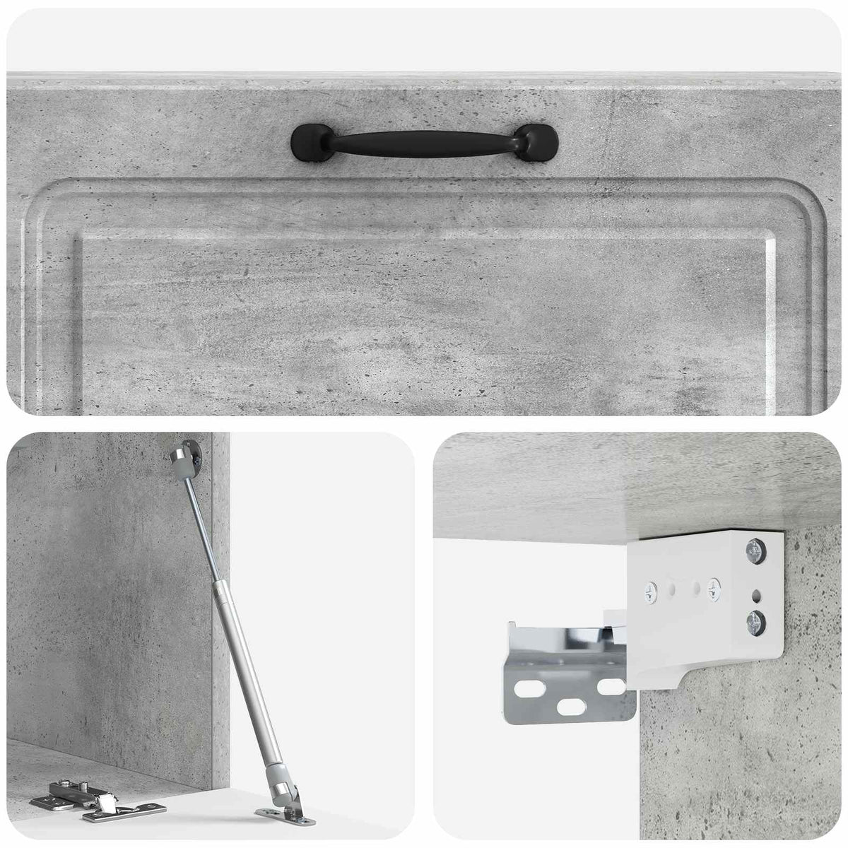 Wandmontierter TV-Schrank Betongrau 98 x 31 x 30 cm
