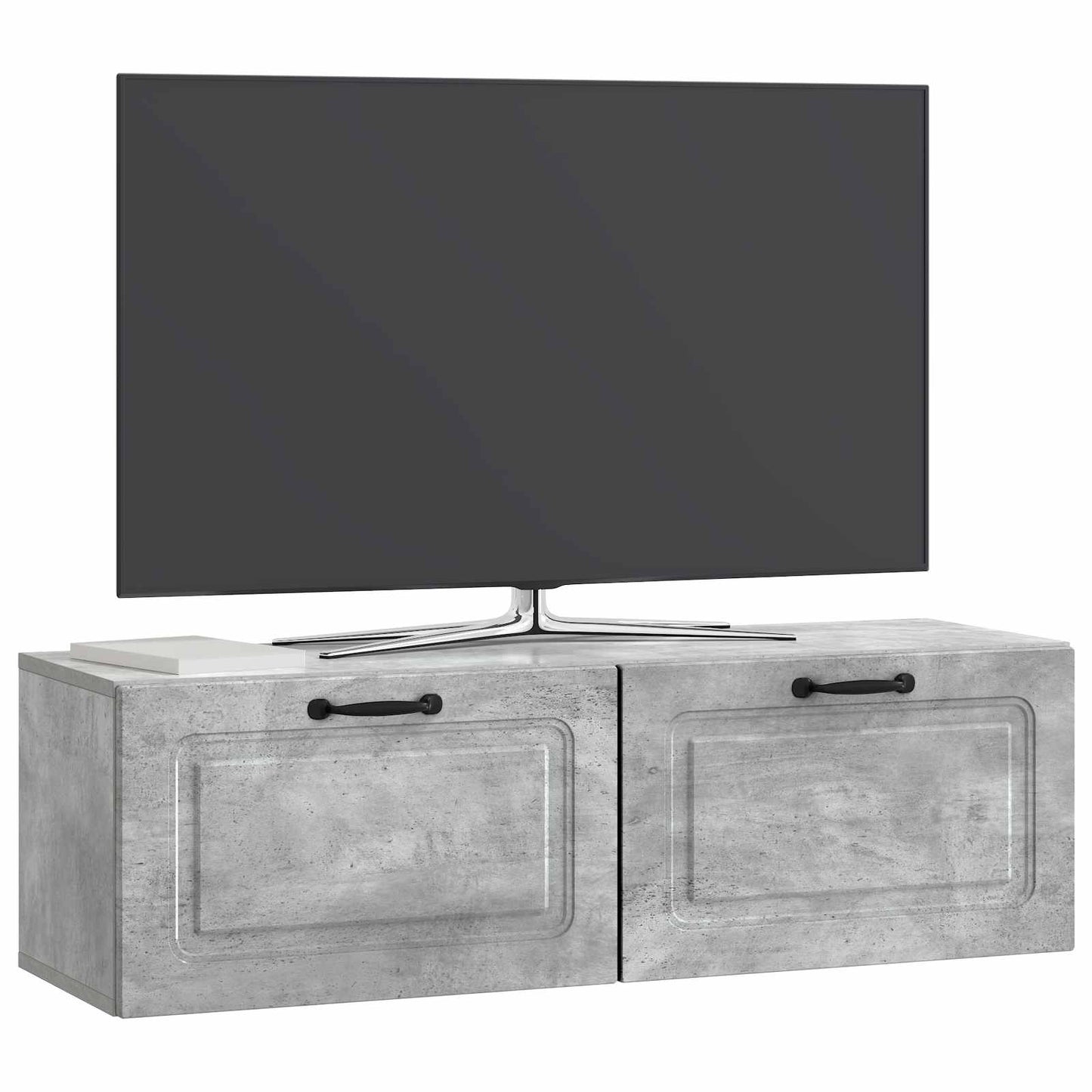 Wandmontierter TV-Schrank Betongrau 98 x 31 x 30 cm