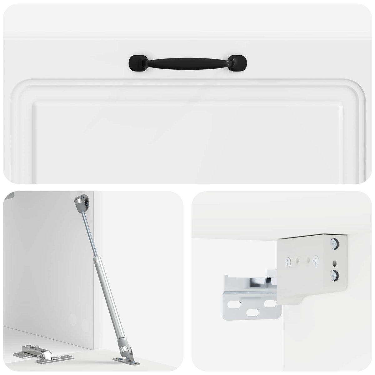 Wandmontierter TV-Schrank Hochglanz Weiß 98 x 31 x 30 cm
