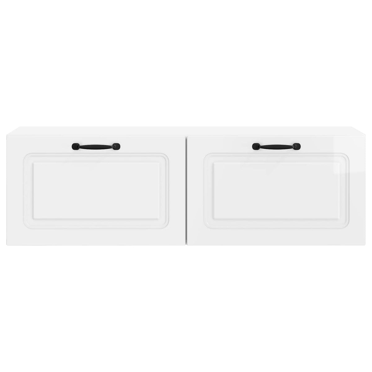Wandmontierter TV-Schrank Hochglanz Weiß 98 x 31 x 30 cm