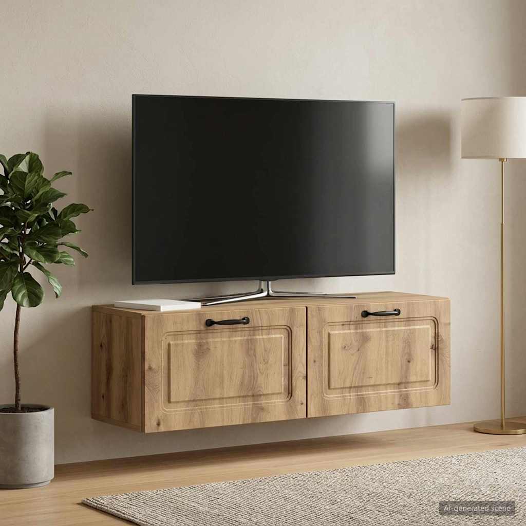 Wandmontierter TV-Schrank 98 x 31 x 30 cm Artisan-Eiche