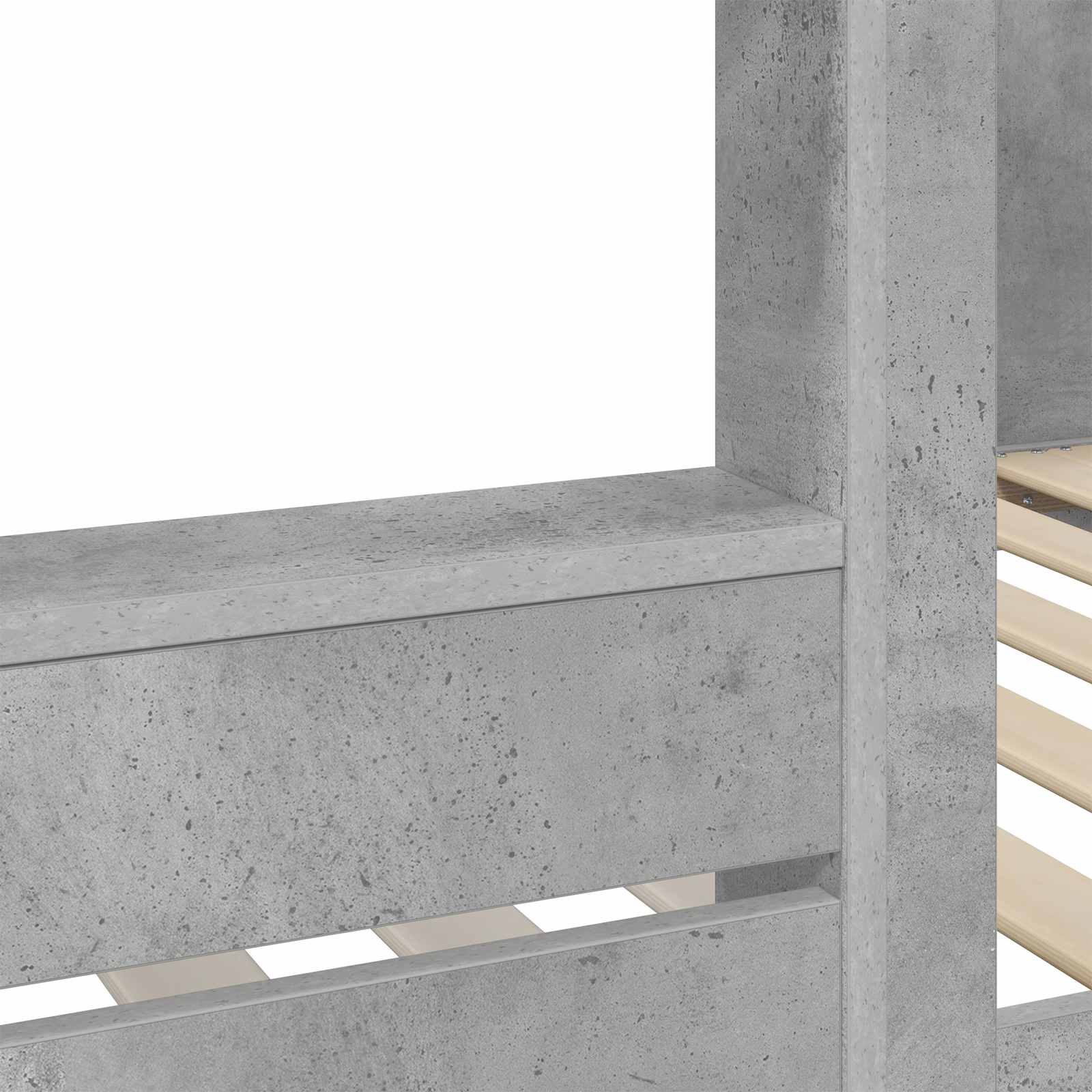 Etagenbett für Kinder Beton Grau 90 x 200 cm Holzwerkstoff