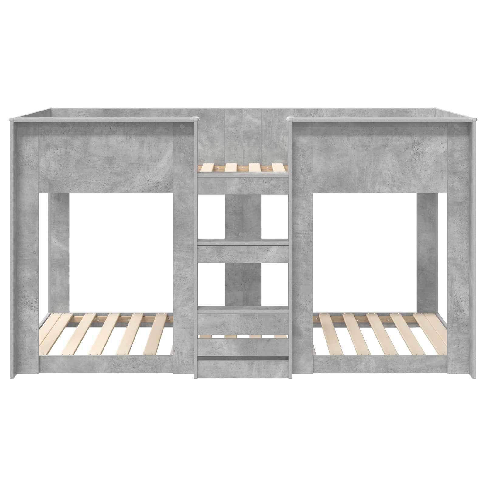 Etagenbett für Kinder Beton Grau 90 x 200 cm Holzwerkstoff