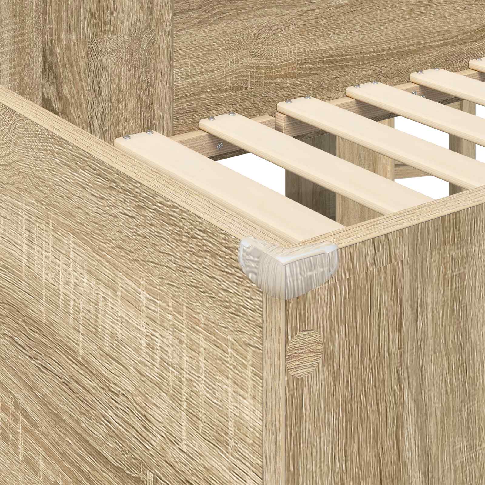 Etagenbettgestell mit Schreibtisch Sonoma-Eiche 75 x 190 cm