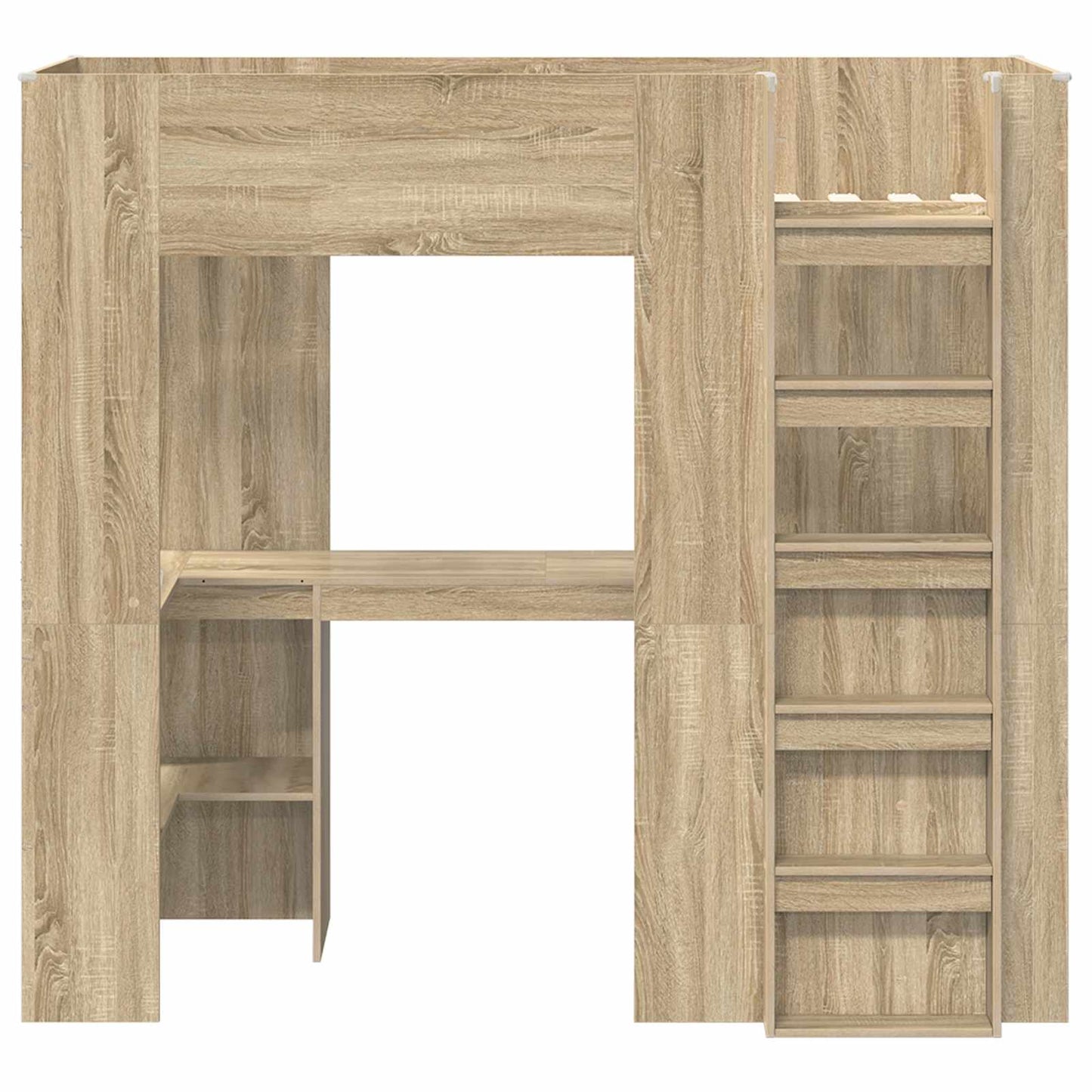 Etagenbettgestell mit Schreibtisch Sonoma-Eiche 75 x 190 cm