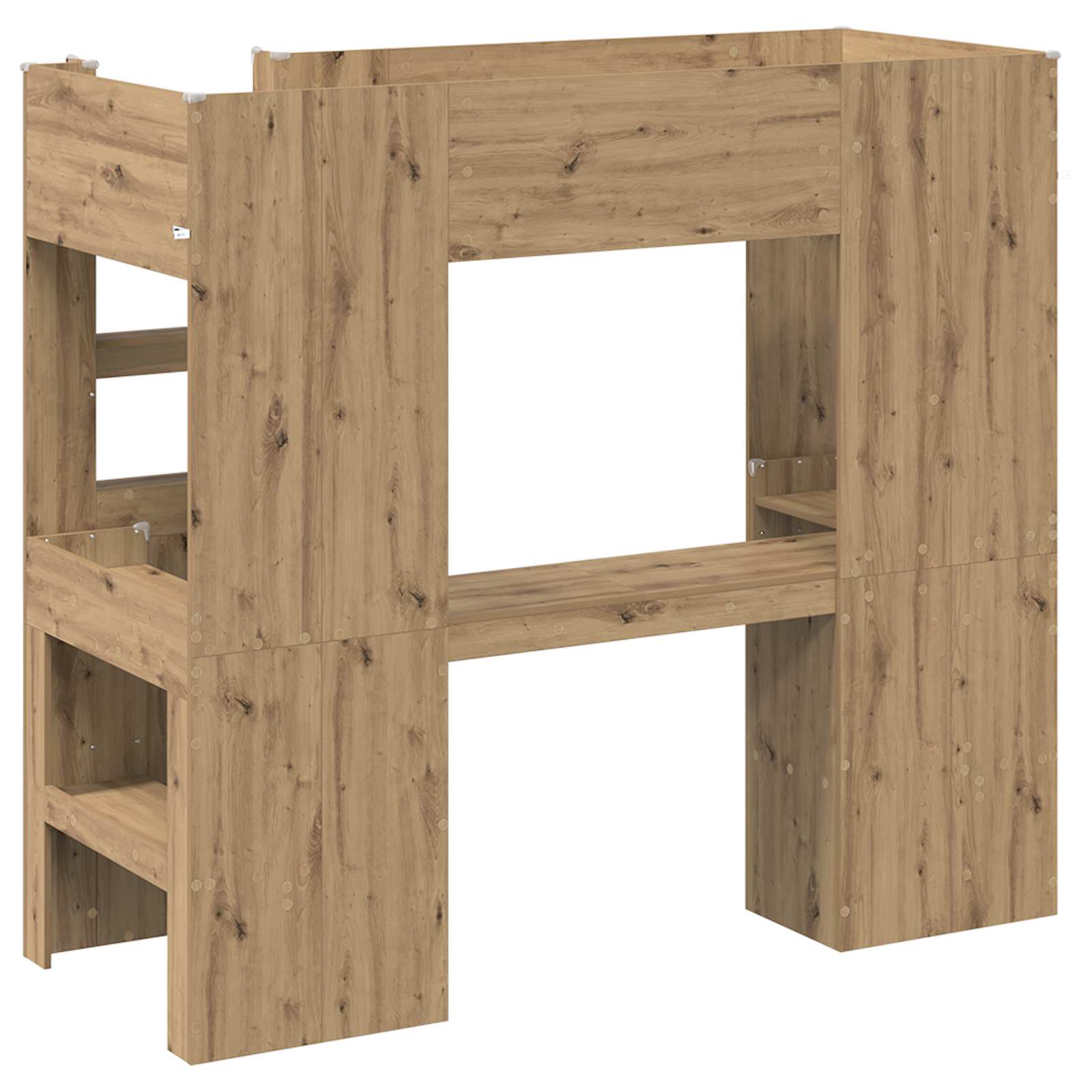 Etagenbettgestell mit Schreibtisch Artisan-Eiche 75 x 190 cm