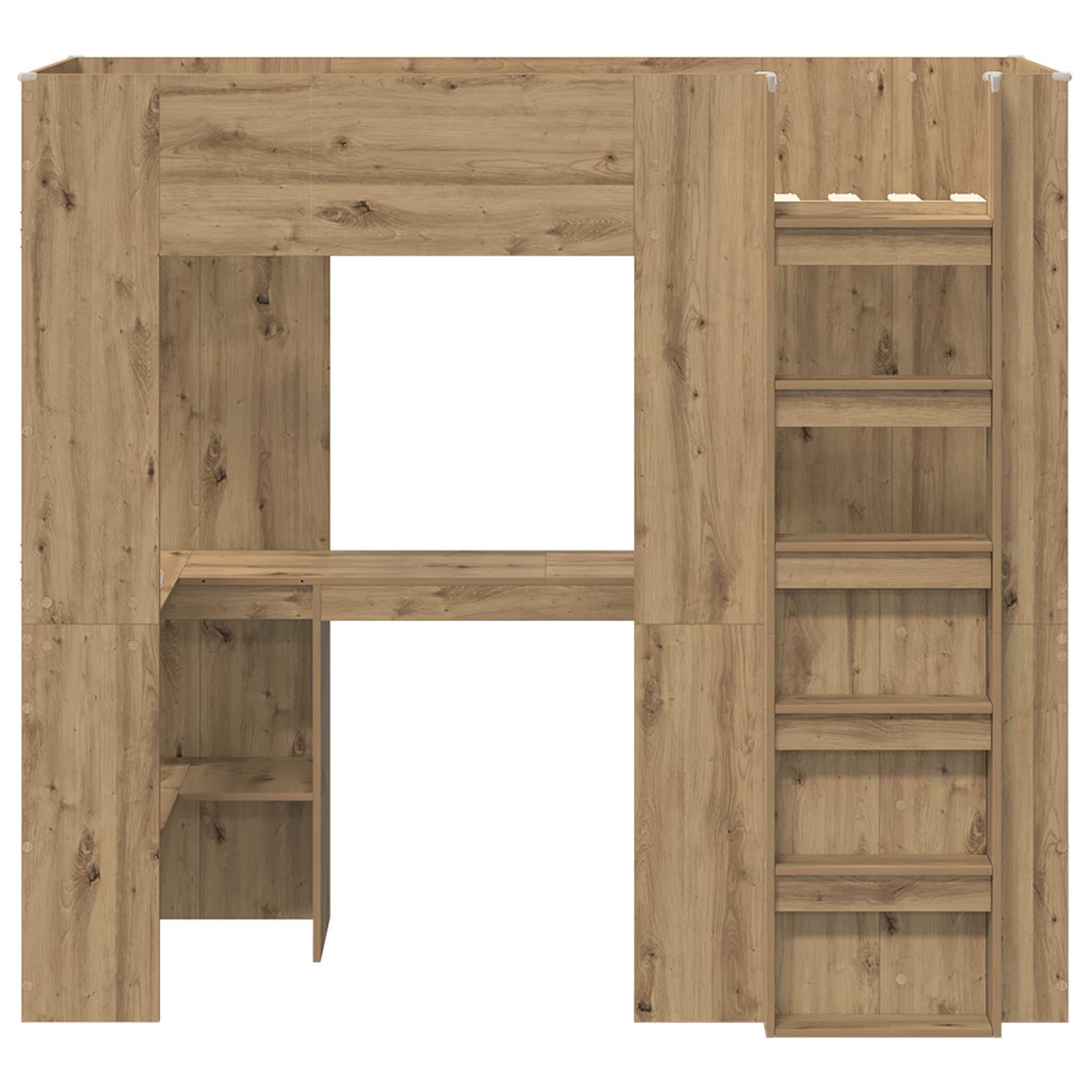 Etagenbettgestell mit Schreibtisch Artisan-Eiche 75 x 190 cm