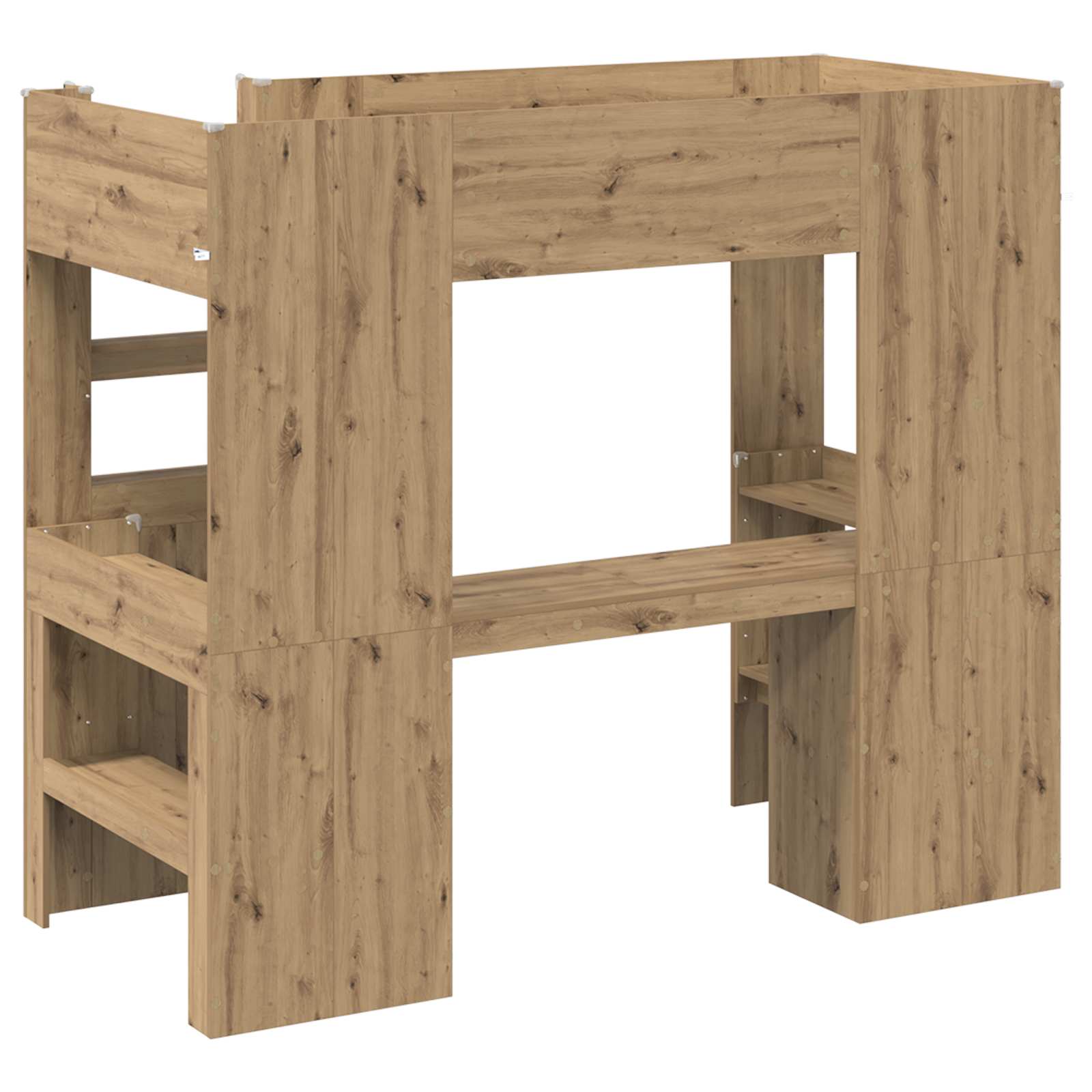 Etagenbettgestell mit Schreibtisch Artisan-Eiche 90 x 190 cm