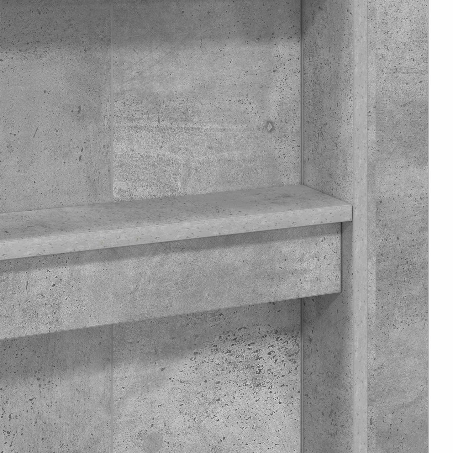 Etagenbettgestell mit Schreibtisch Beton Grau 80 x 200 cm