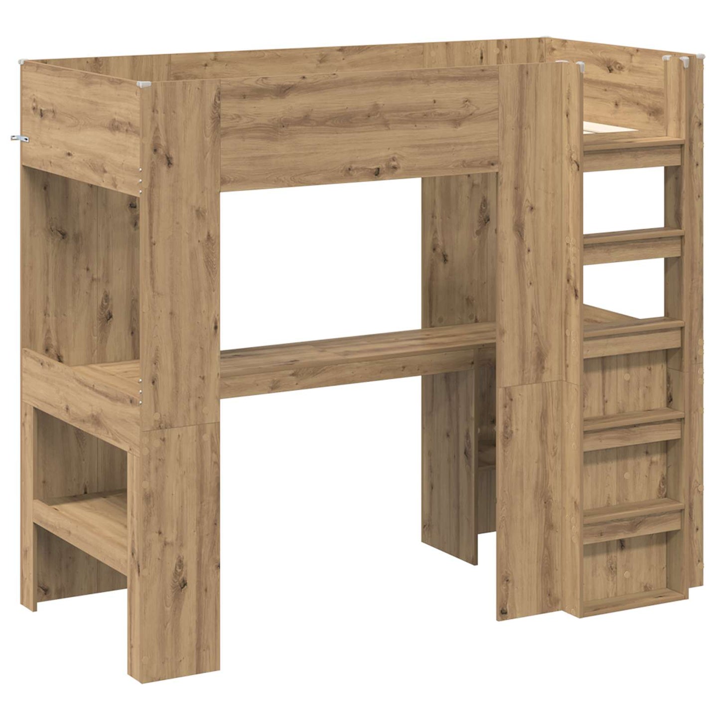 Etagenbettgestell mit Schreibtisch Artisan-Eiche 80 x 200 cm