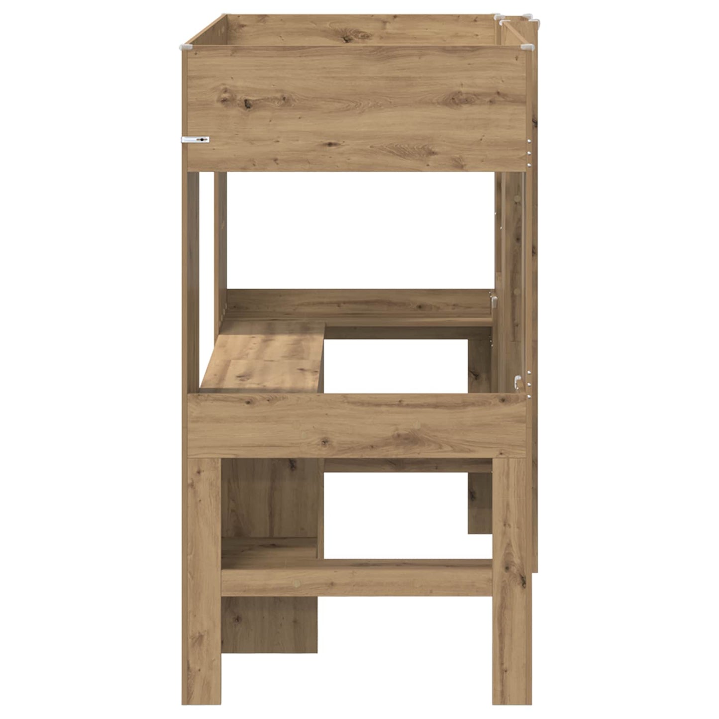 Etagenbettgestell mit Schreibtisch Artisan-Eiche 80 x 200 cm