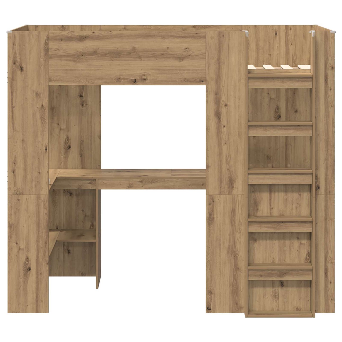 Etagenbettgestell mit Schreibtisch Artisan-Eiche 90 x 200 cm