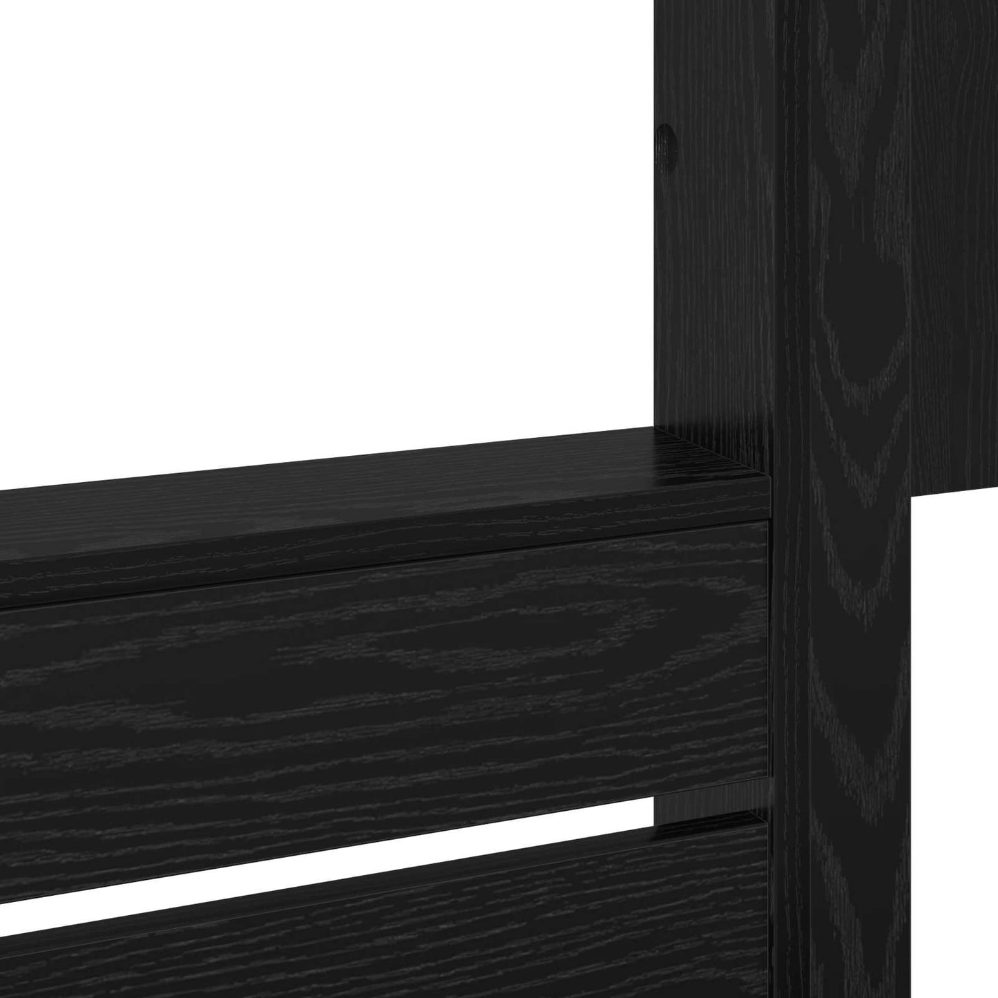 Etagenbett für Kinder Schwarz Eichen-Optik 75 x 190 cm