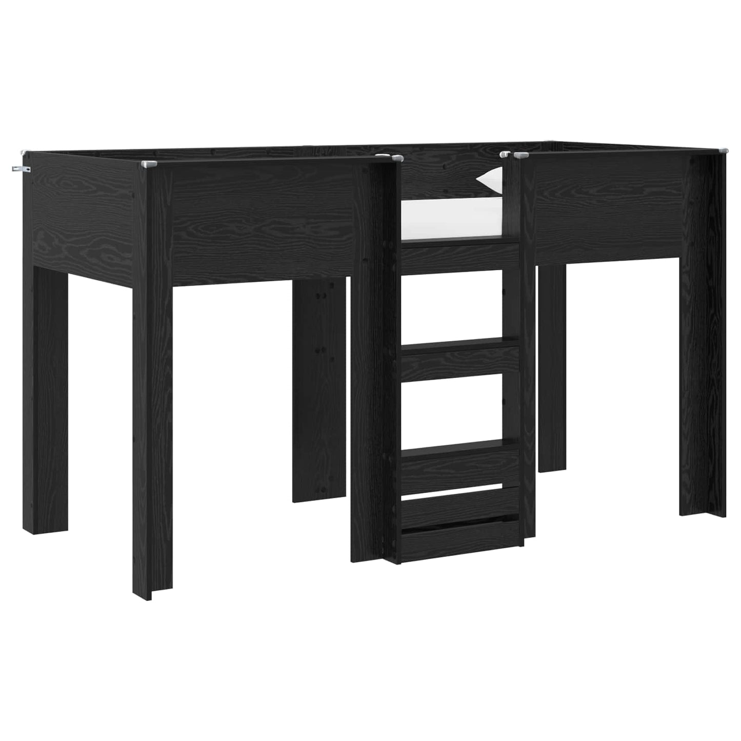 Etagenbett für Kinder Schwarz Eichen-Optik 75 x 190 cm