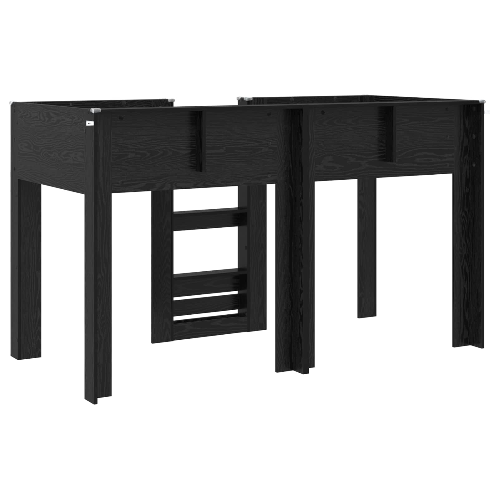 Etagenbett für Kinder Schwarz Eichen-Optik 75 x 190 cm