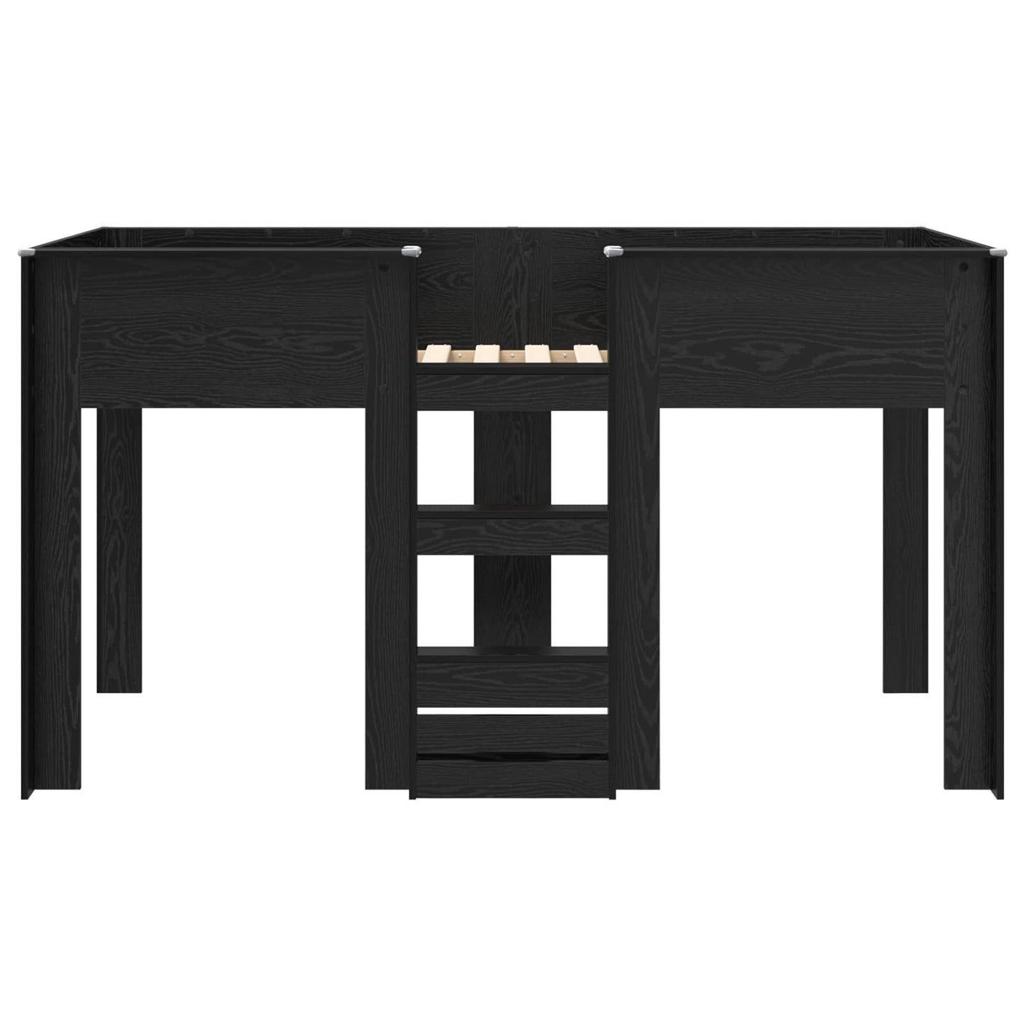 Etagenbett für Kinder Schwarz Eichen-Optik 75 x 190 cm