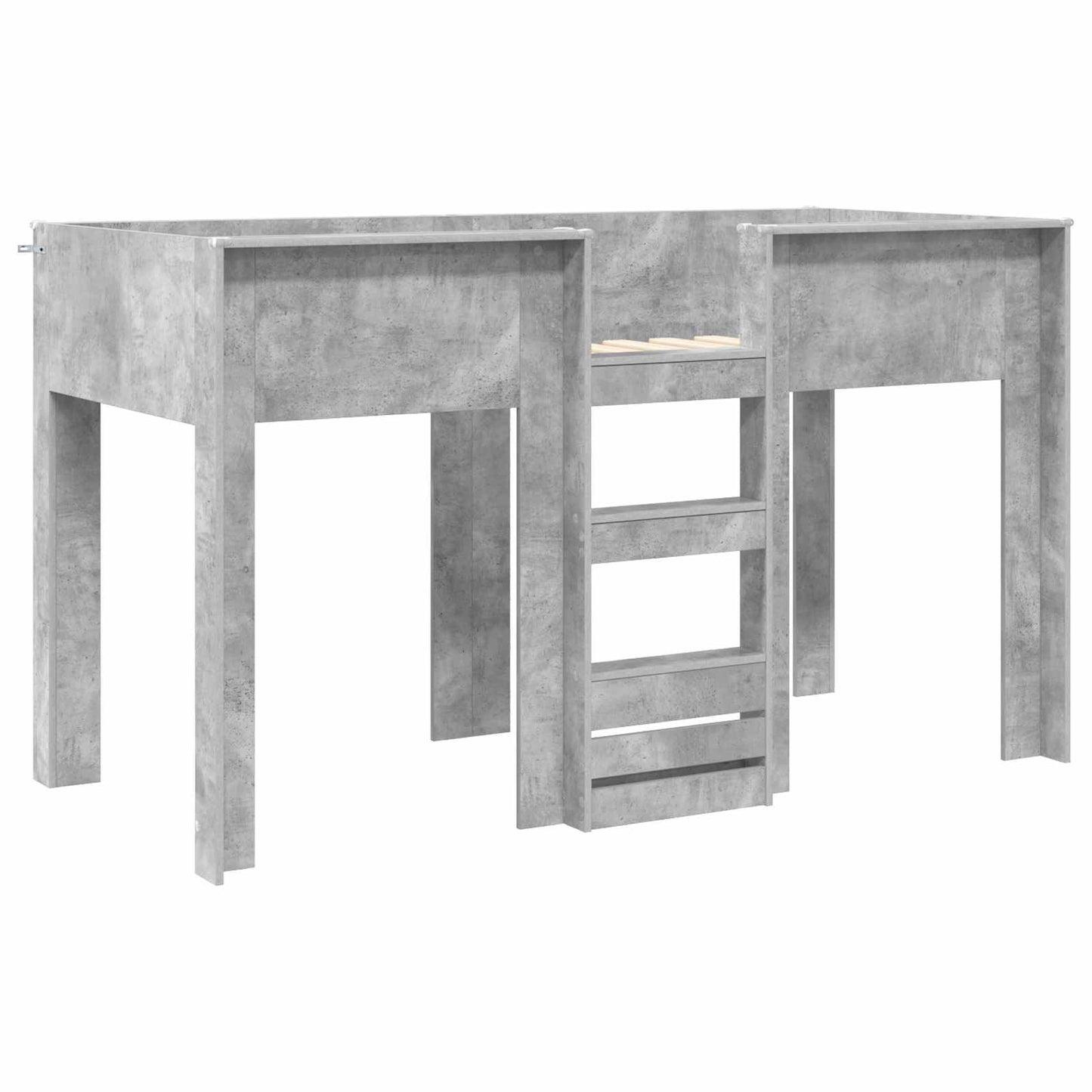 Etagenbett für Kinder Beton Grau 75 x 190 cm Holzwerkstoff