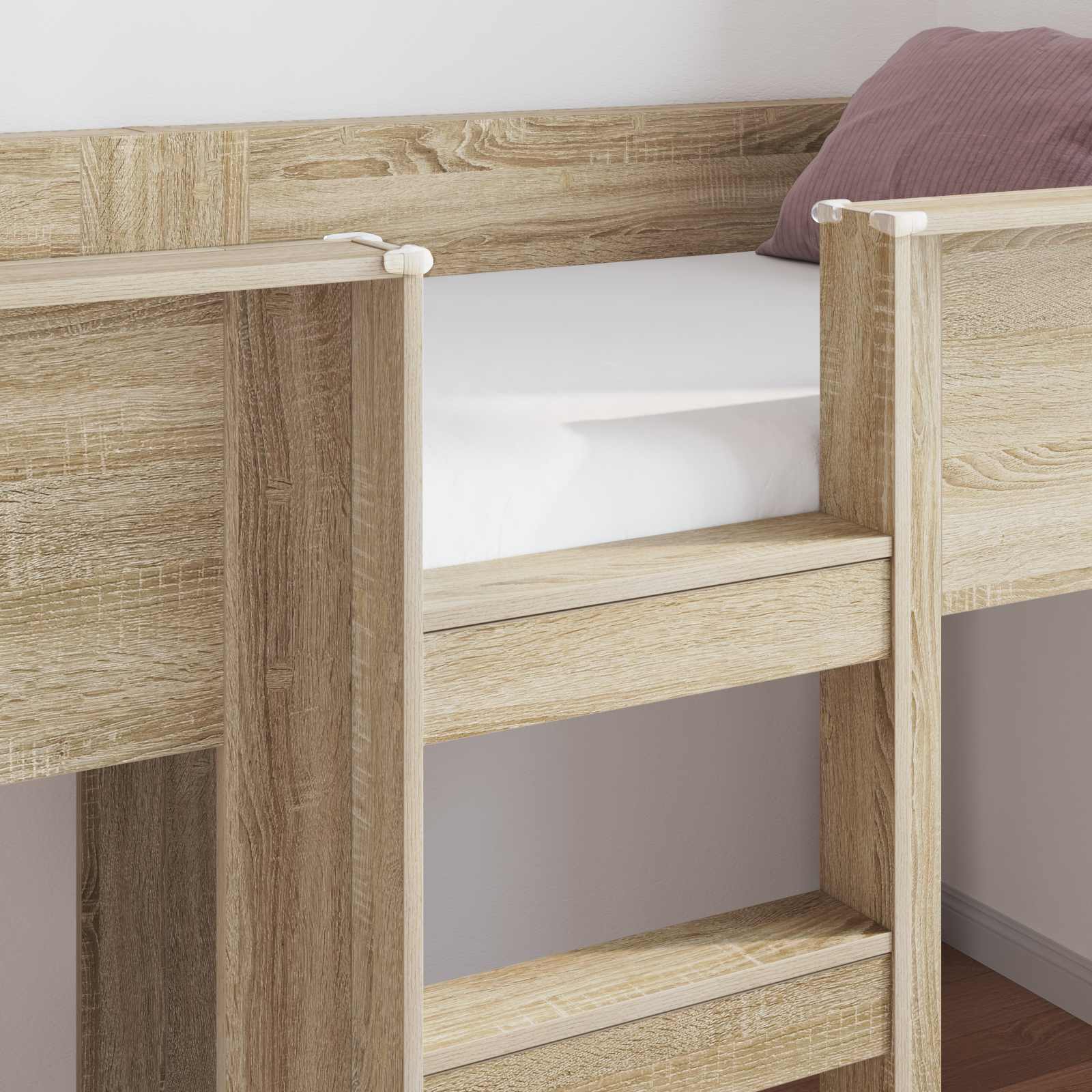 Etagenbett für Kinder Sonoma-Eiche 90 x 190 cm Holzwerkstoff