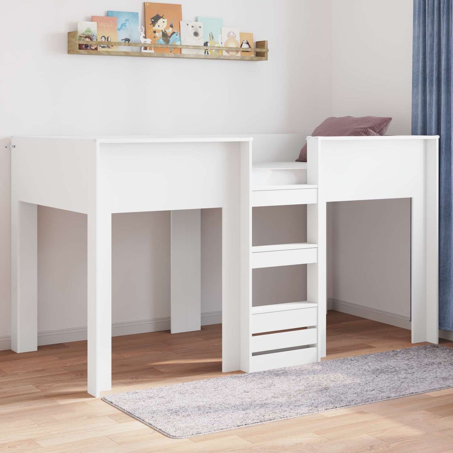 Etagenbett für Kinder Weiß 80 x 200 cm Holzwerkstoff