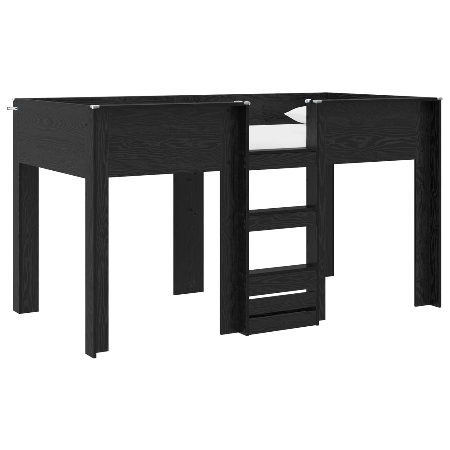 Etagenbett für Kinder Schwarz Eichen-Optik 80 x 200 cm