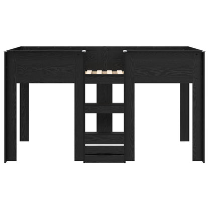 Etagenbett für Kinder Schwarz Eichen-Optik 80 x 200 cm