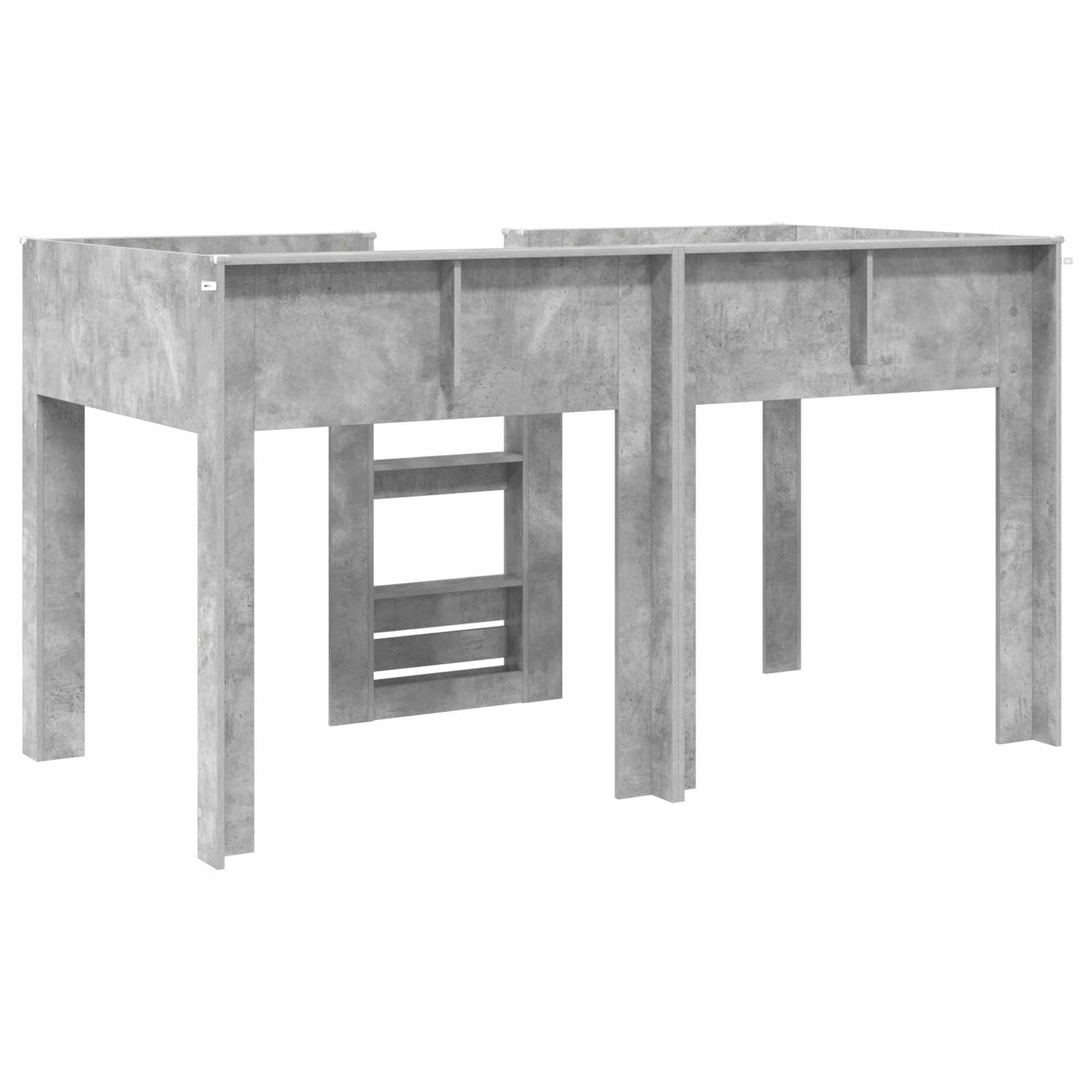Etagenbett für Kinder Beton Grau 80 x 200 cm Holzwerkstoff