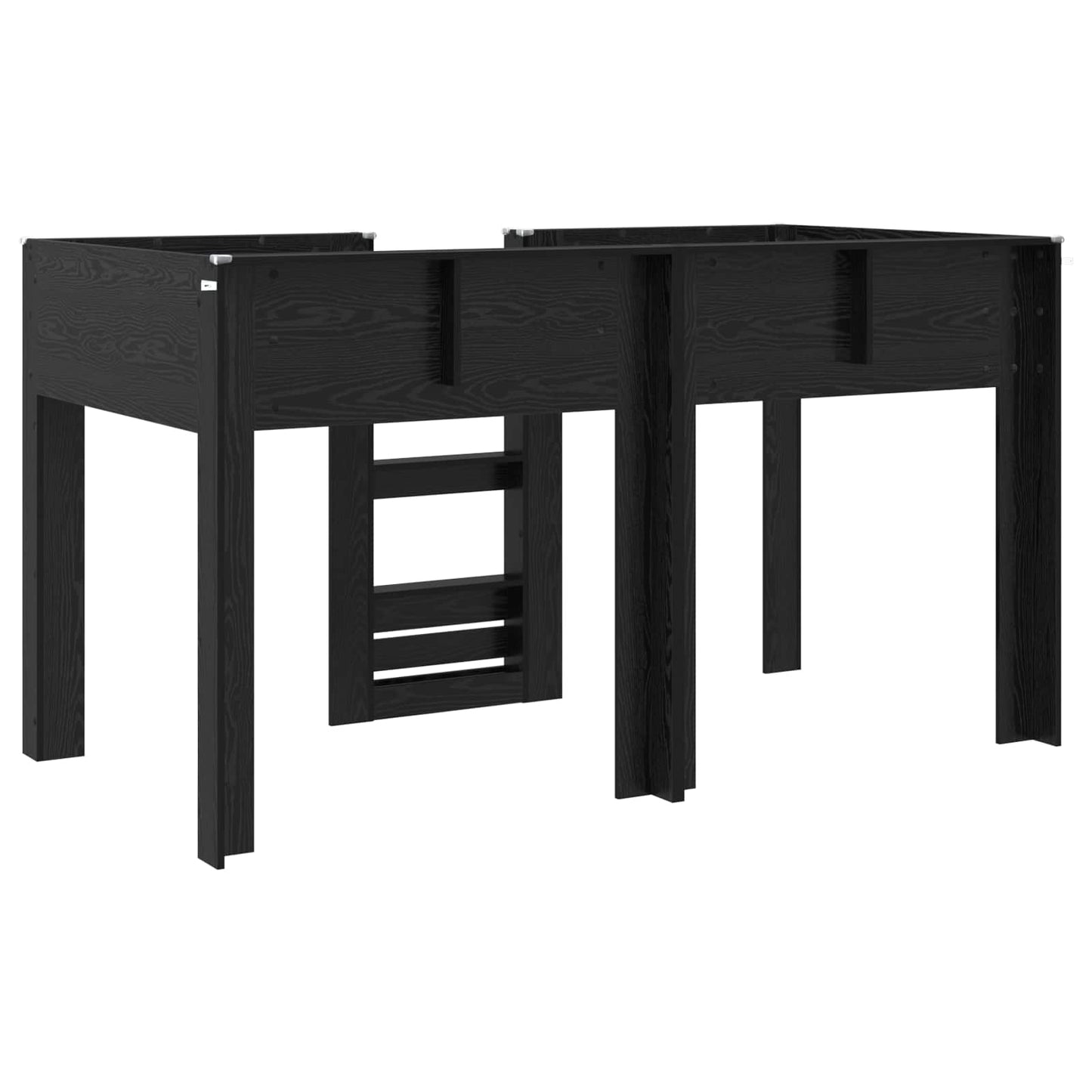 Etagenbett für Kinder Schwarz Eichen-Optik 90 x 200 cm