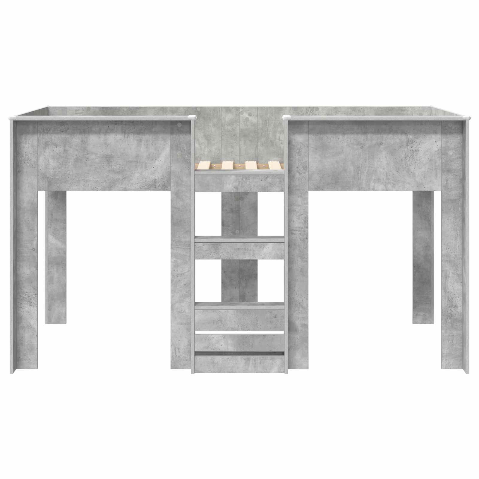 Etagenbett für Kinder Beton Grau 90 x 200 cm Holzwerkstoff