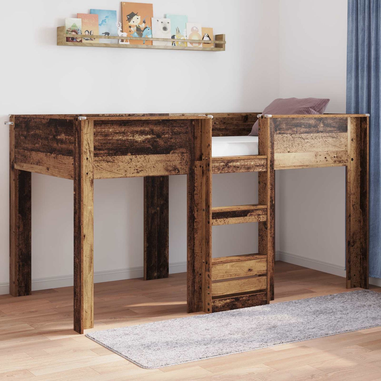 Etagenbett für Kinder Altholz 90 x 200 cm Holzwerkstoff