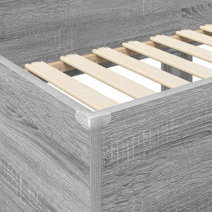 Etagenbett für Kinder Graues Sonoma 80 x 200 cm Holzwerkstoff