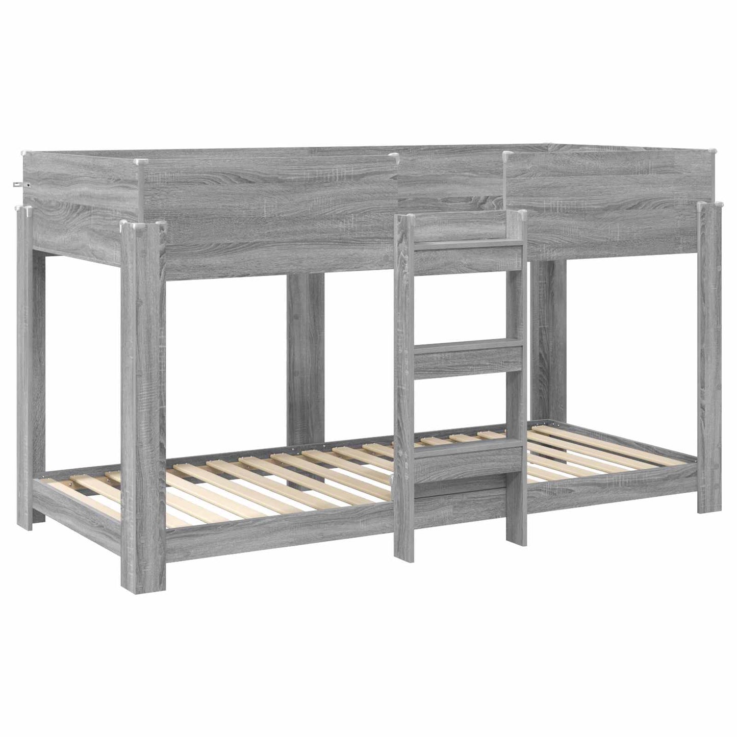 Etagenbett für Kinder Graues Sonoma 90 x 190 cm Holzwerkstoff