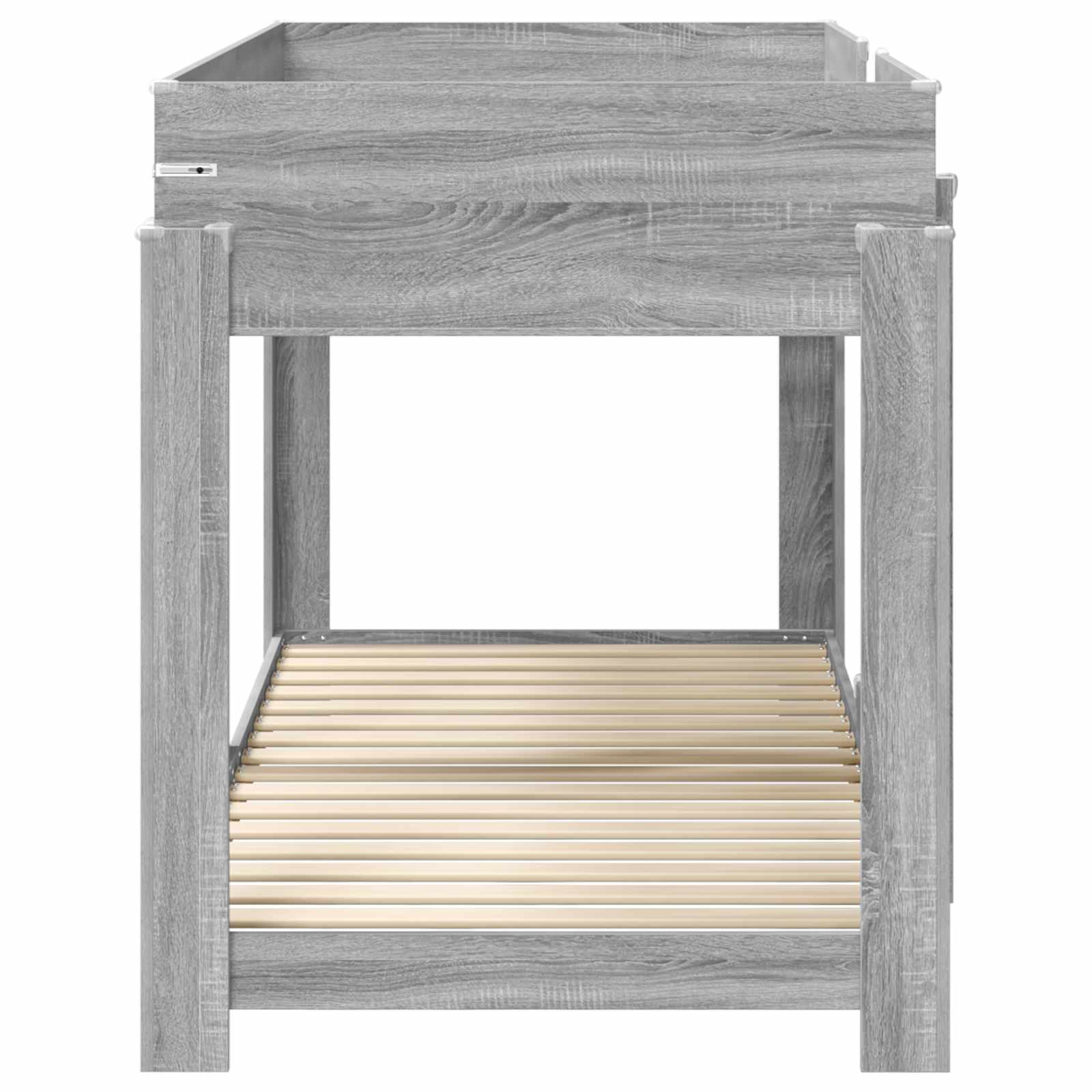 Etagenbett für Kinder Graues Sonoma 90 x 190 cm Holzwerkstoff