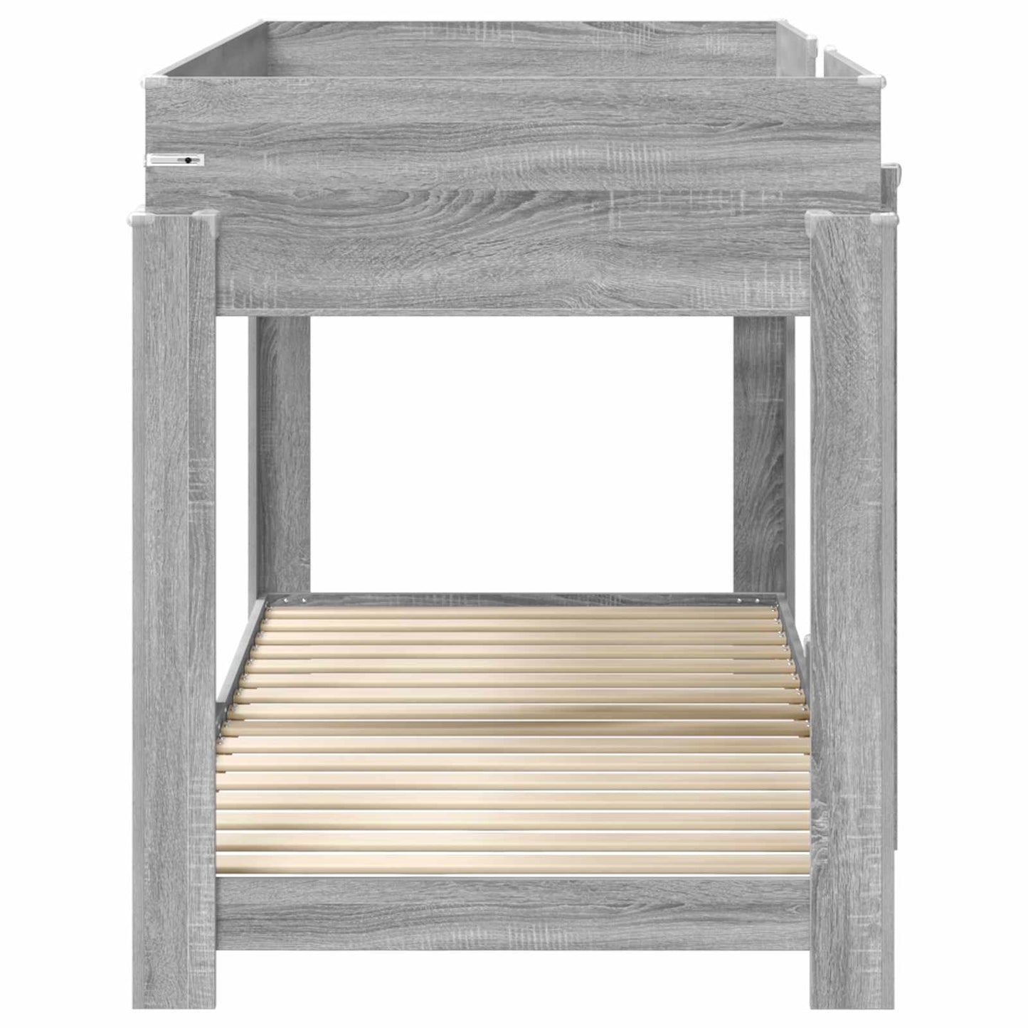 Etagenbett für Kinder Graues Sonoma 90 x 190 cm Holzwerkstoff