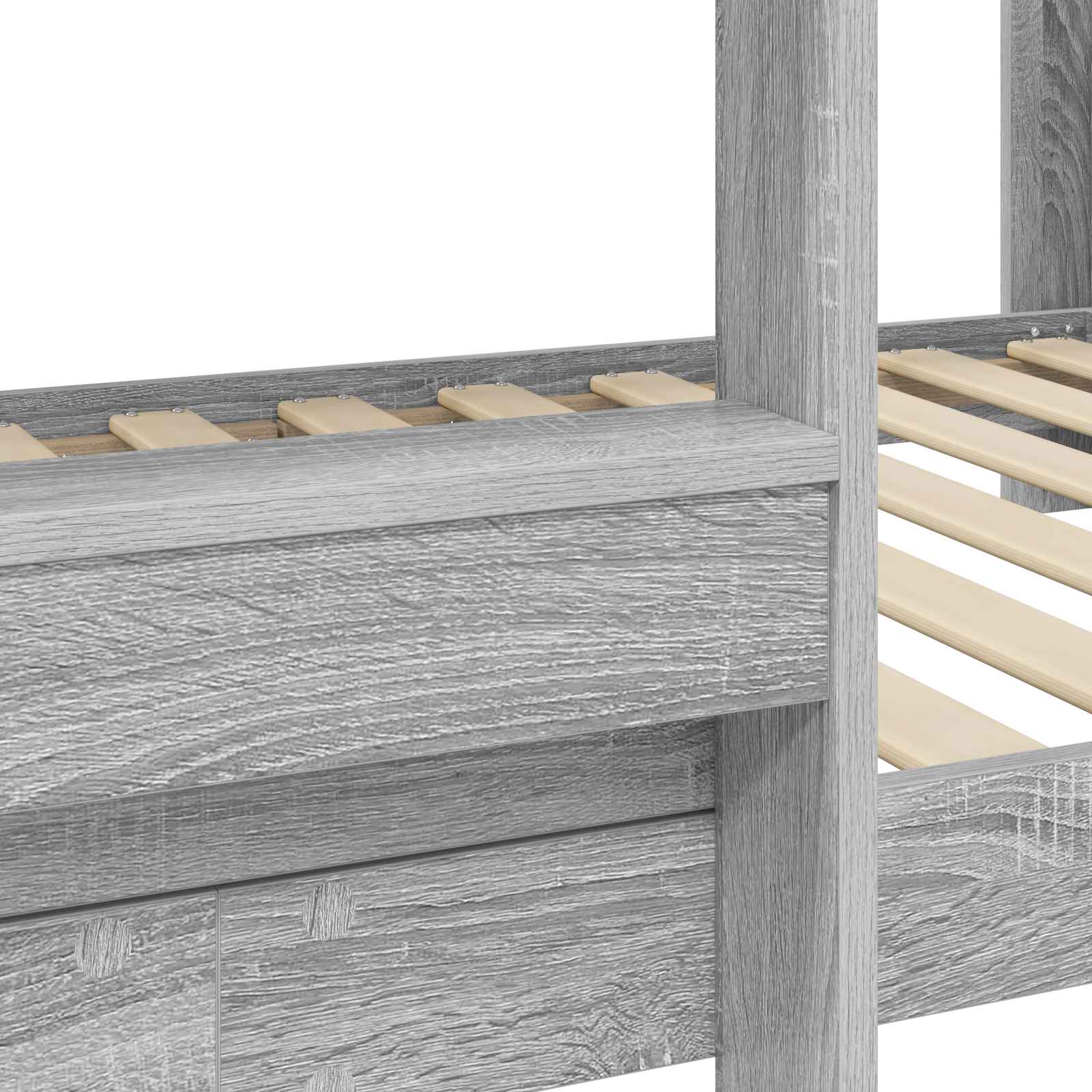 Etagenbett für Kinder Graues Sonoma 75 x 190 cm Holzwerkstoff