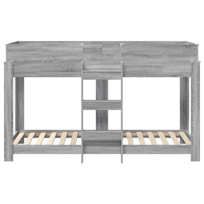 Etagenbett für Kinder Graues Sonoma 75 x 190 cm Holzwerkstoff
